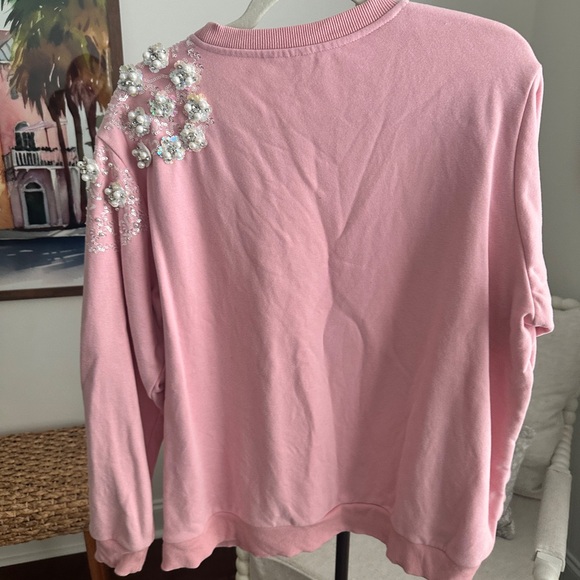 Pink Champagne Embellished Sweatshirt - Picture 2 of 5